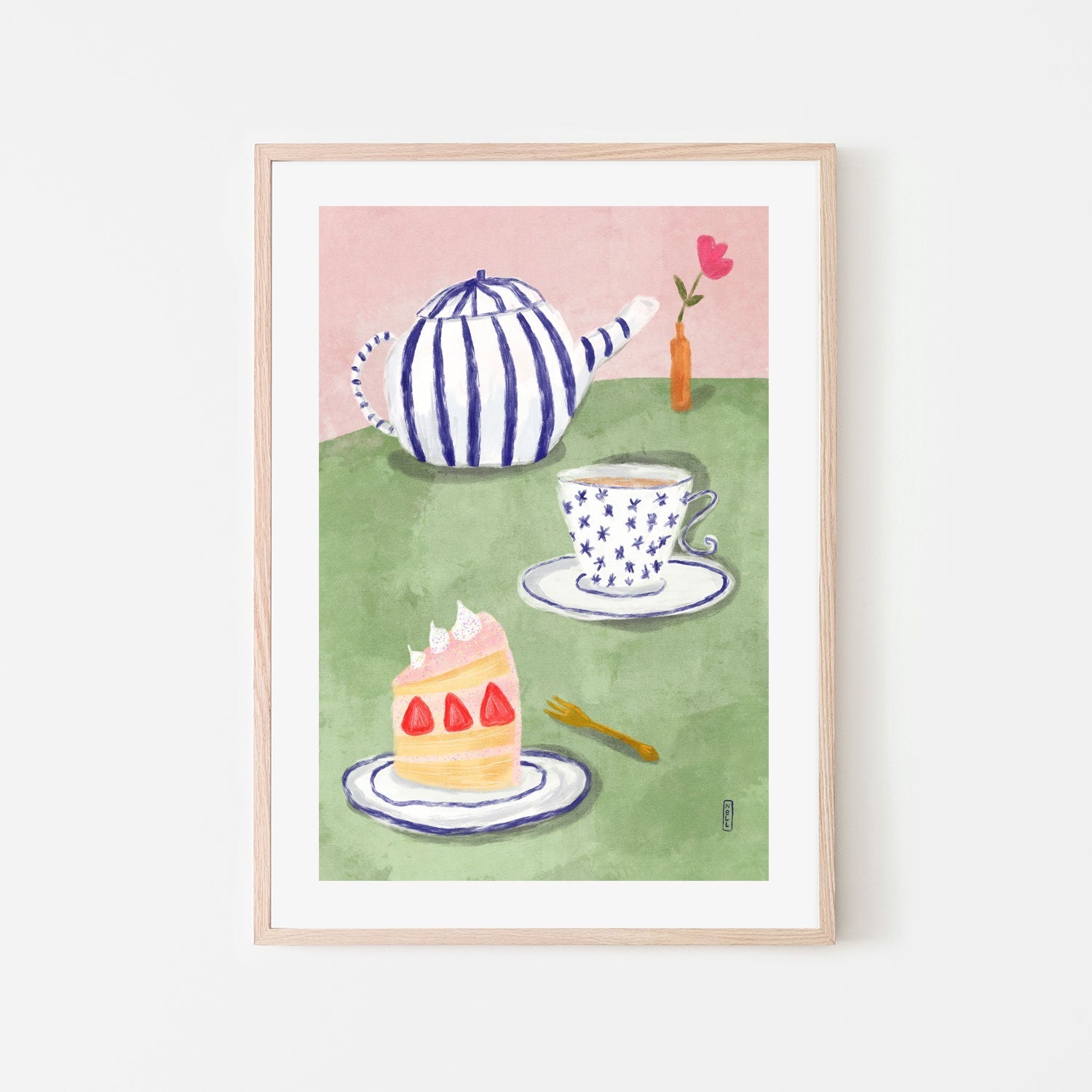 wall-art-print-canvas-poster-framed-Cake On A Monday , By Lia Nell-GIOIA-WALL-ART