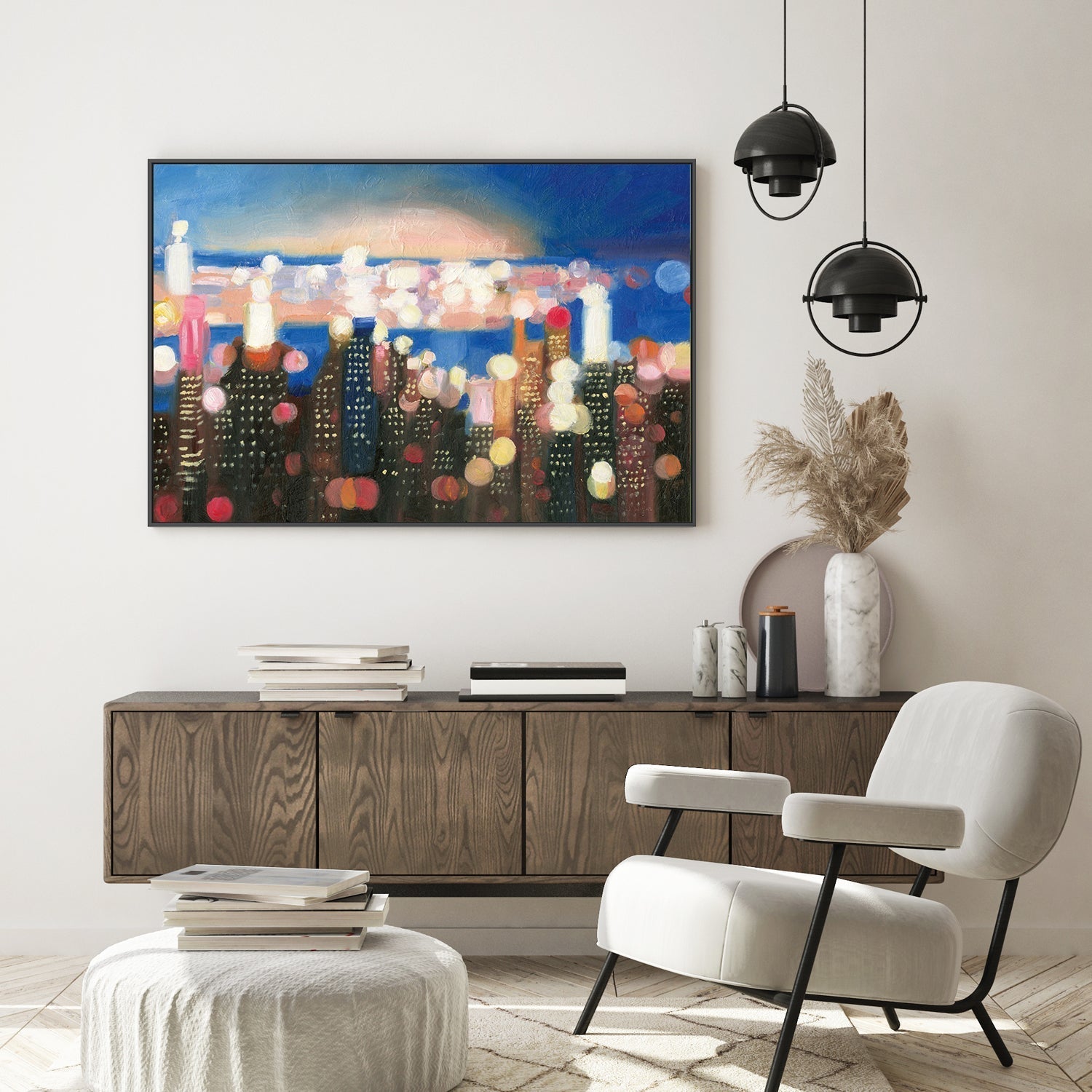 wall-art-print-canvas-poster-framed-City Lights, Style A-by-James Wiens-Gioia Wall Art