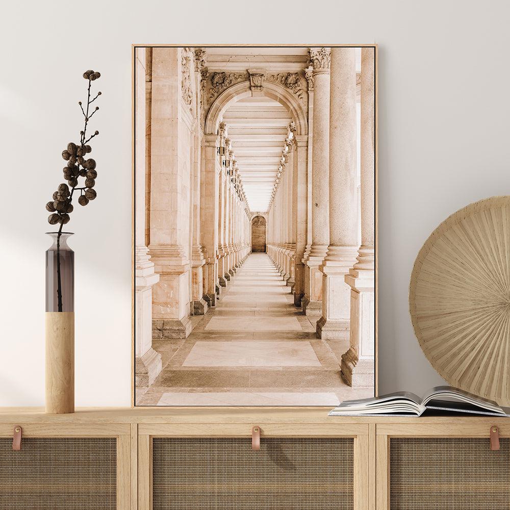 Colonnade in Karlovy Vary-Gioia-Prints-Framed-Canvas-Poster-GIOIA-WALL-ART