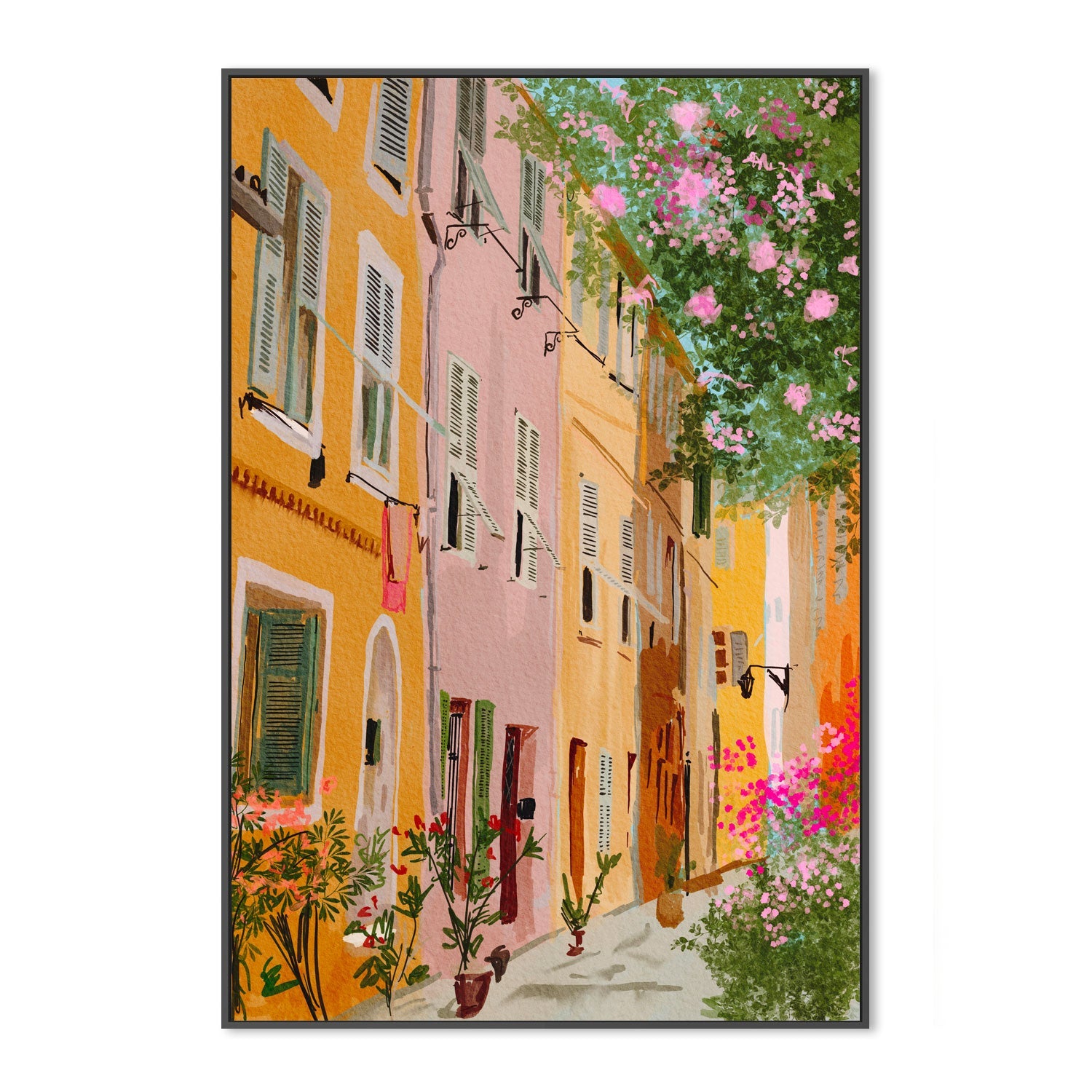 wall-art-print-canvas-poster-framed-Colorful Street , By Ekaterina Zagorska-3