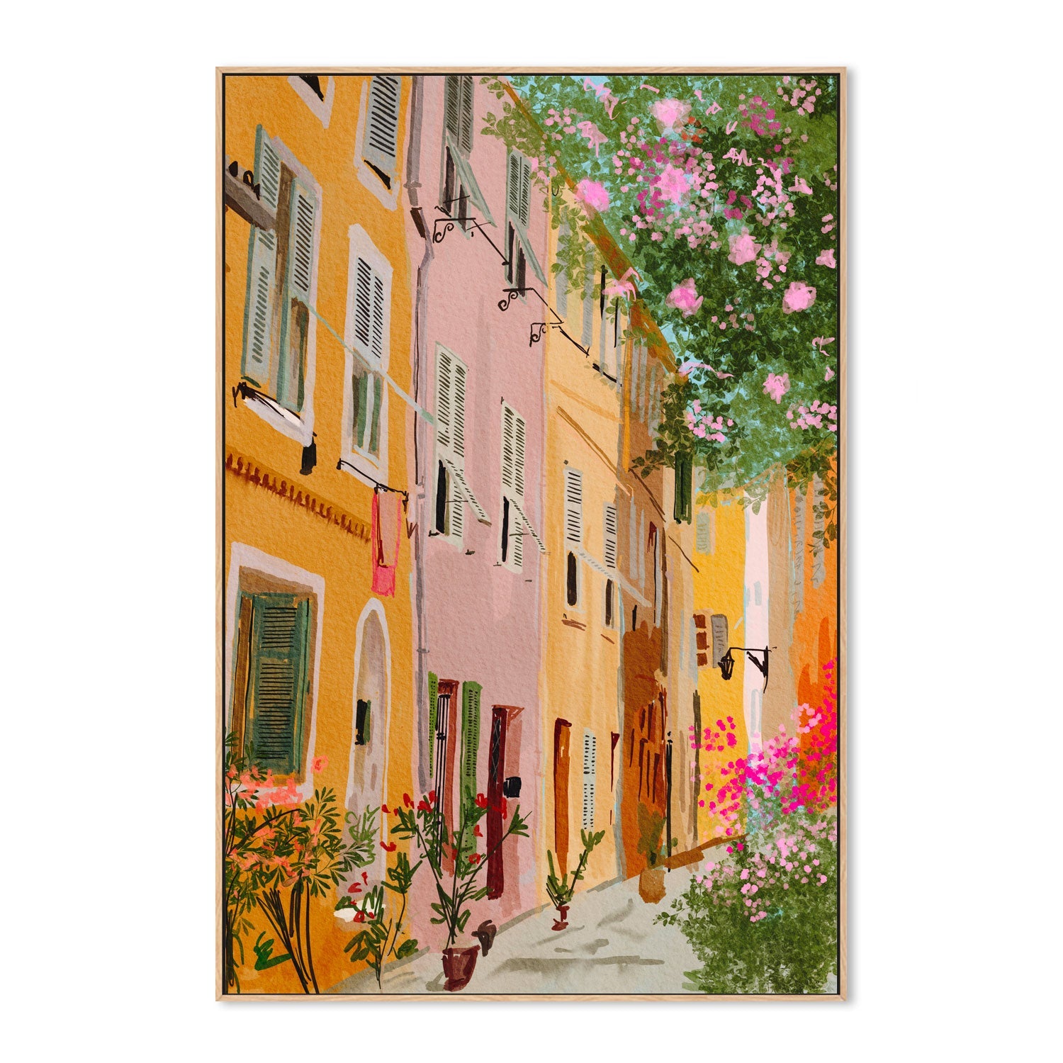 wall-art-print-canvas-poster-framed-Colorful Street , By Ekaterina Zagorska-4