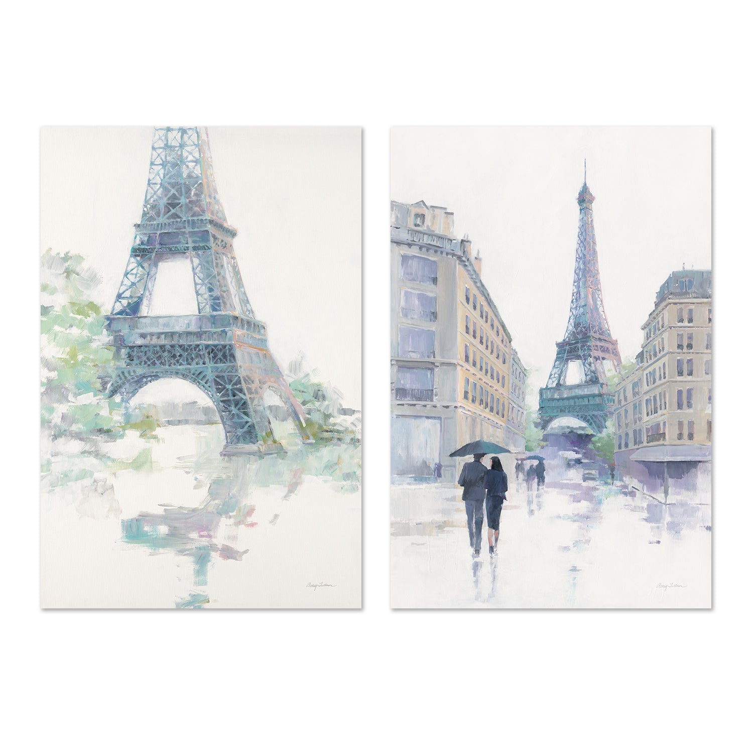 wall-art-print-canvas-poster-framed-Daybreak & Walking through the Rain, Set Of 2 , By Avery Tilmon-GIOIA-WALL-ART