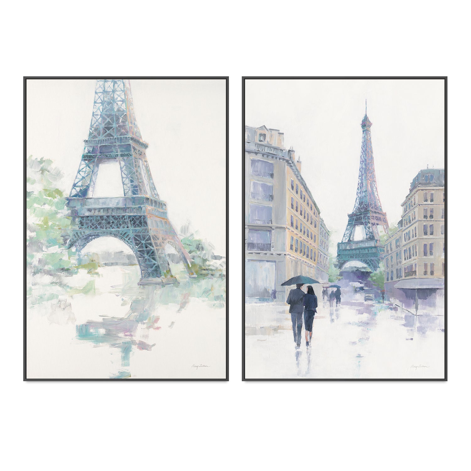 wall-art-print-canvas-poster-framed-Daybreak & Walking through the Rain, Set Of 2 , By Avery Tilmon-GIOIA-WALL-ART