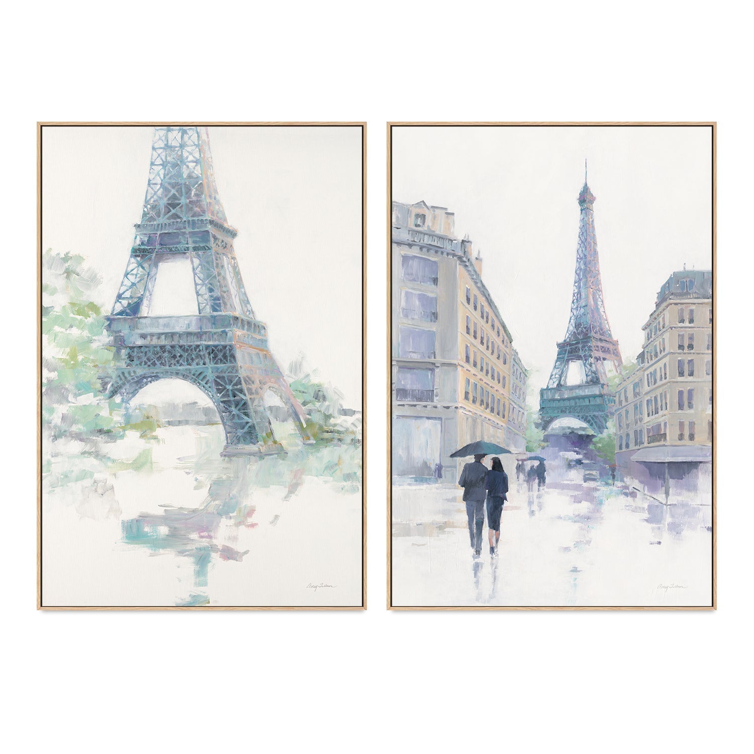 wall-art-print-canvas-poster-framed-Daybreak & Walking through the Rain, Set Of 2 , By Avery Tilmon-GIOIA-WALL-ART