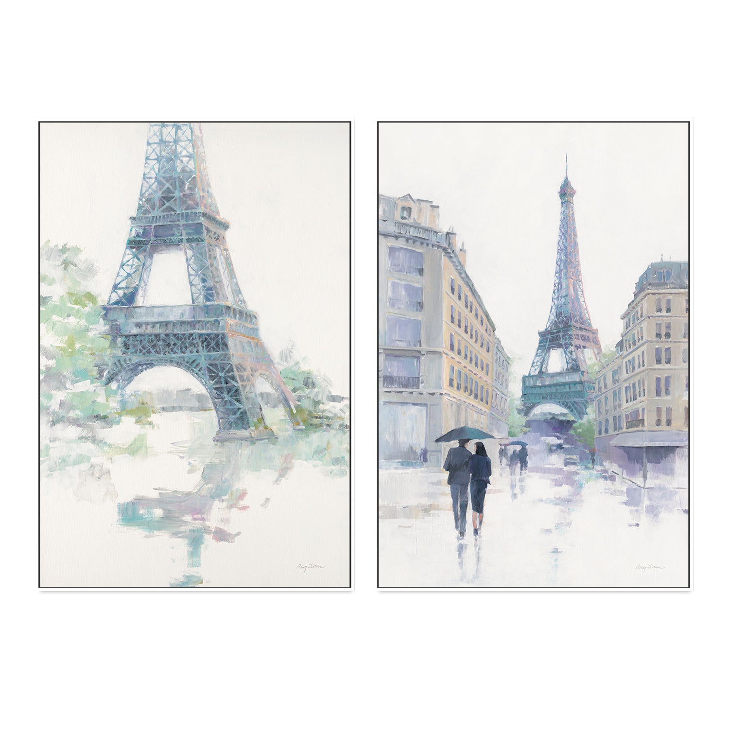 wall-art-print-canvas-poster-framed-Daybreak & Walking through the Rain, Set Of 2 , By Avery Tilmon-GIOIA-WALL-ART