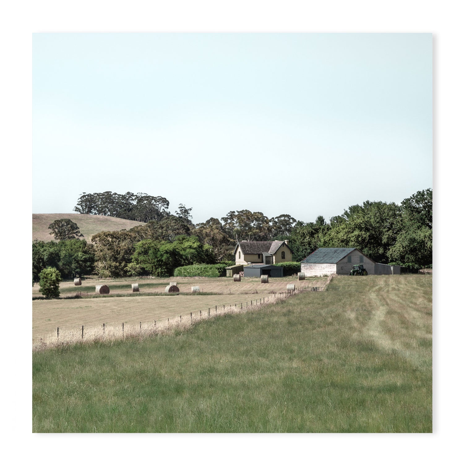 wall-art-print-canvas-poster-framed-Daylesford Hay Bales, Style B , By Tricia Brennan-GIOIA-WALL-ART