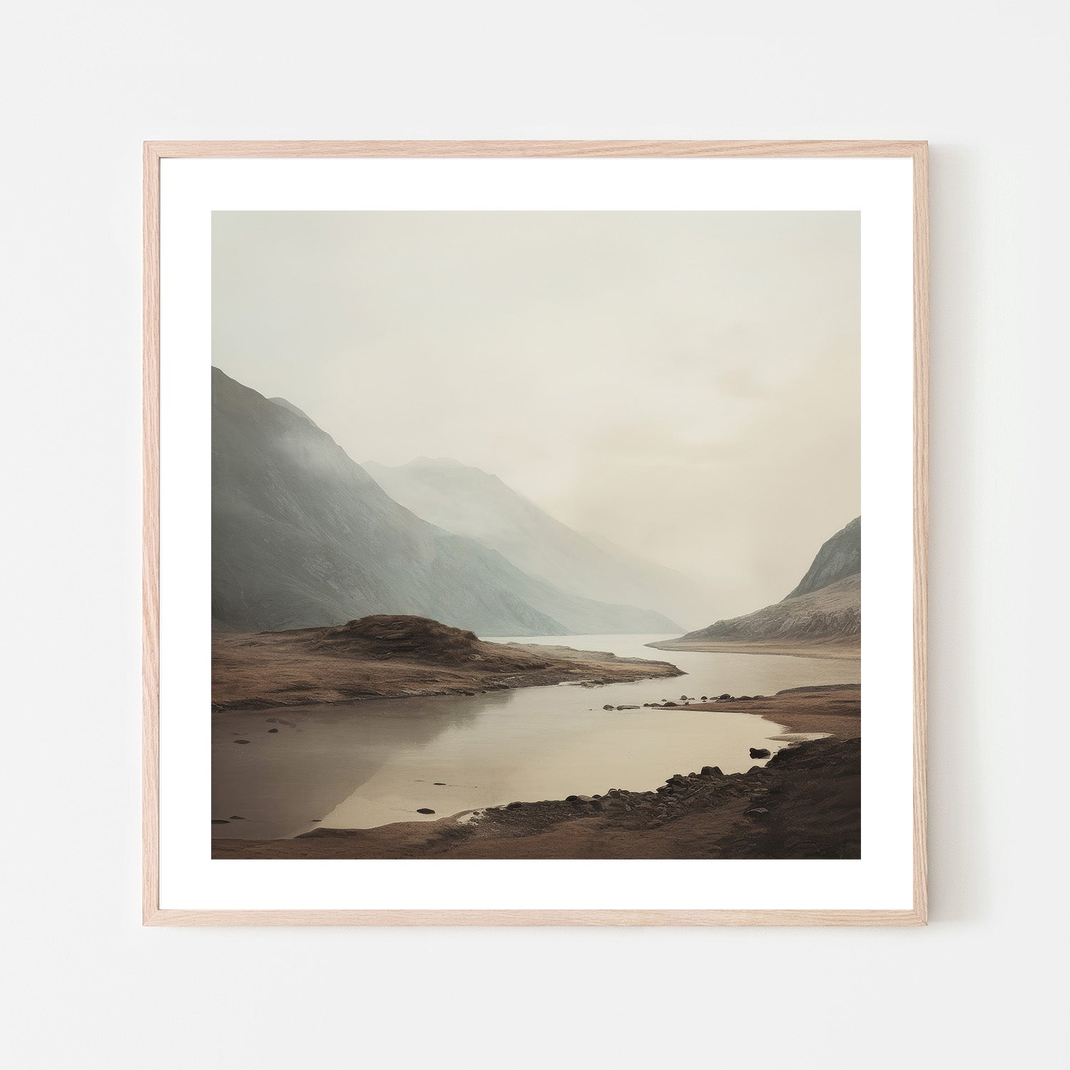 wall-art-print-canvas-poster-framed-Dreamy Mountain Mirage, Style B-6