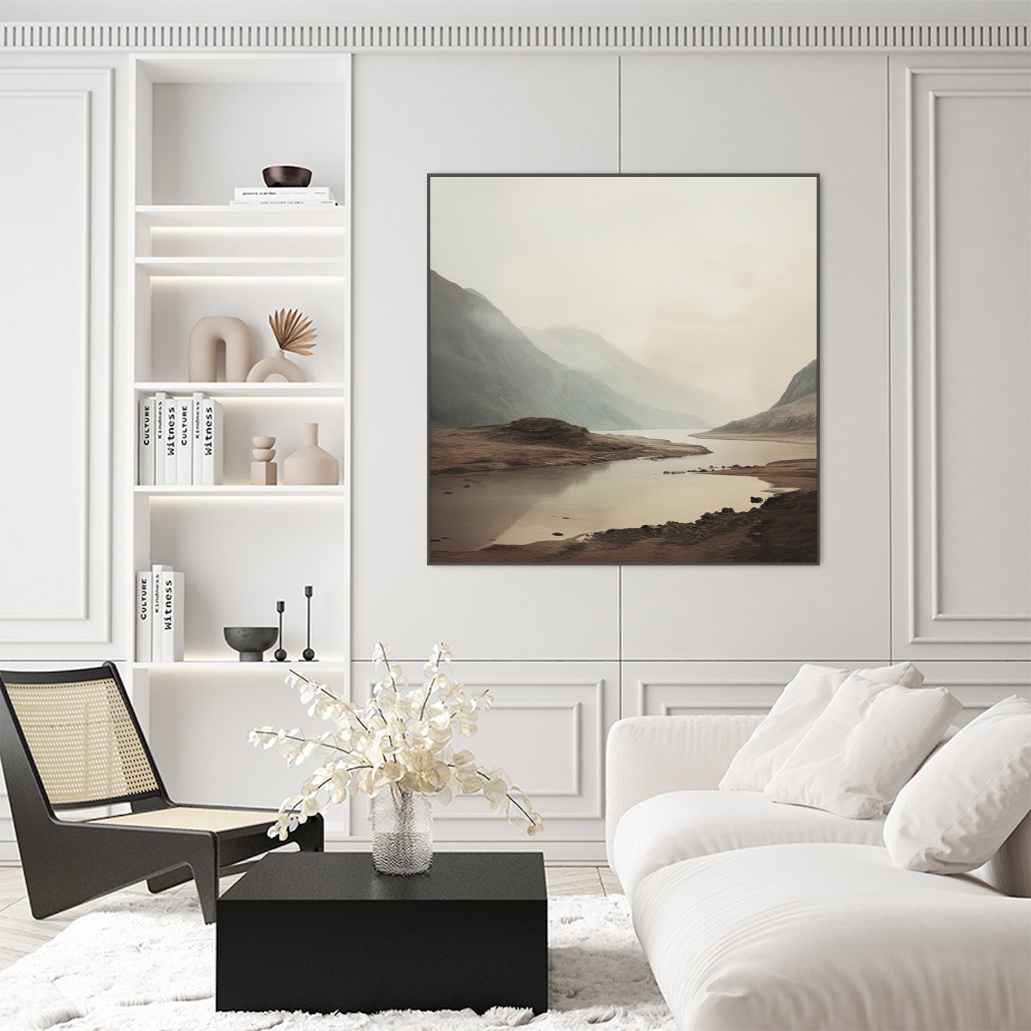 wall-art-print-canvas-poster-framed-Dreamy Mountain Mirage, Style B-7