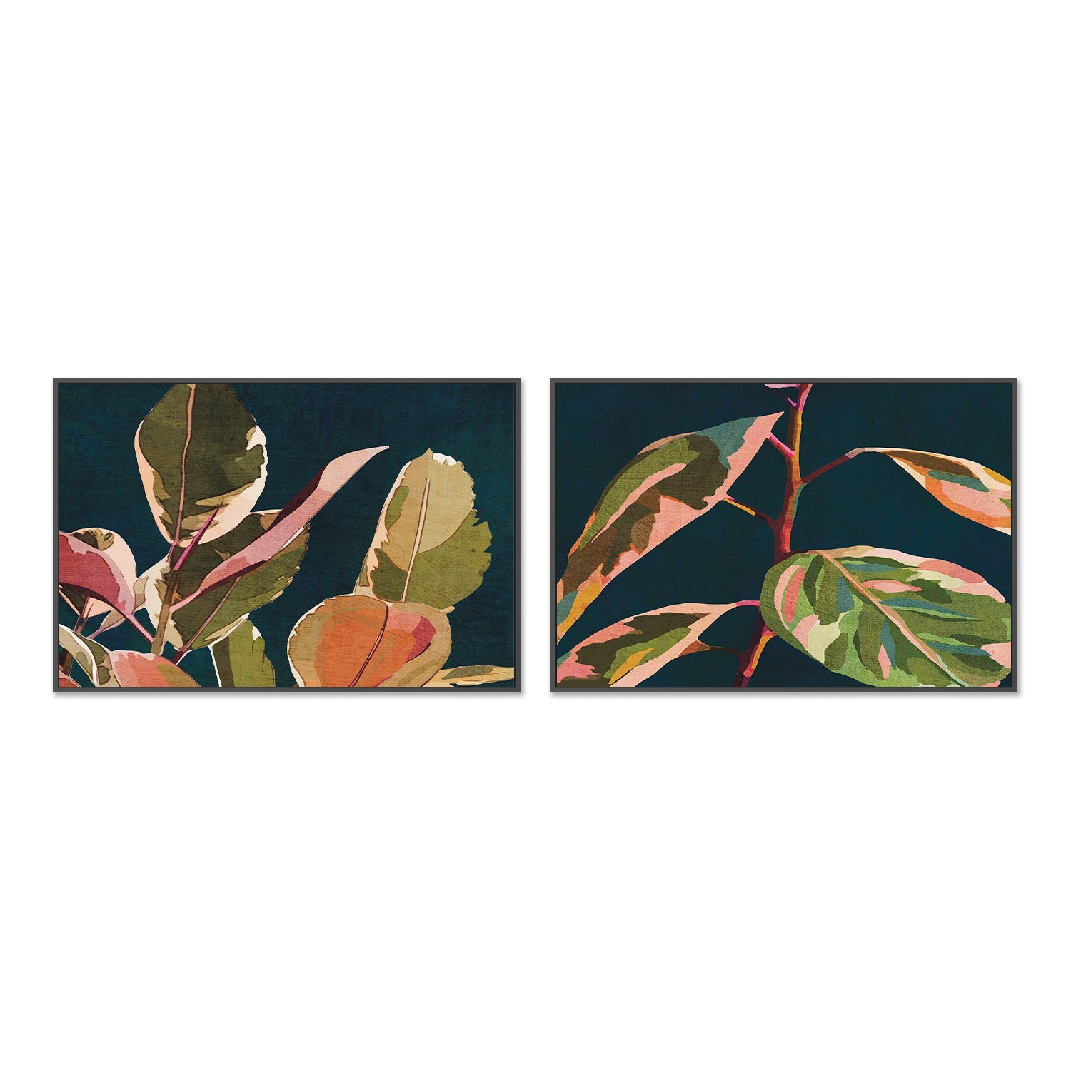 wall-art-print-canvas-poster-framed-Evening Floral, Set of 2 , By Lisa Nohren-3