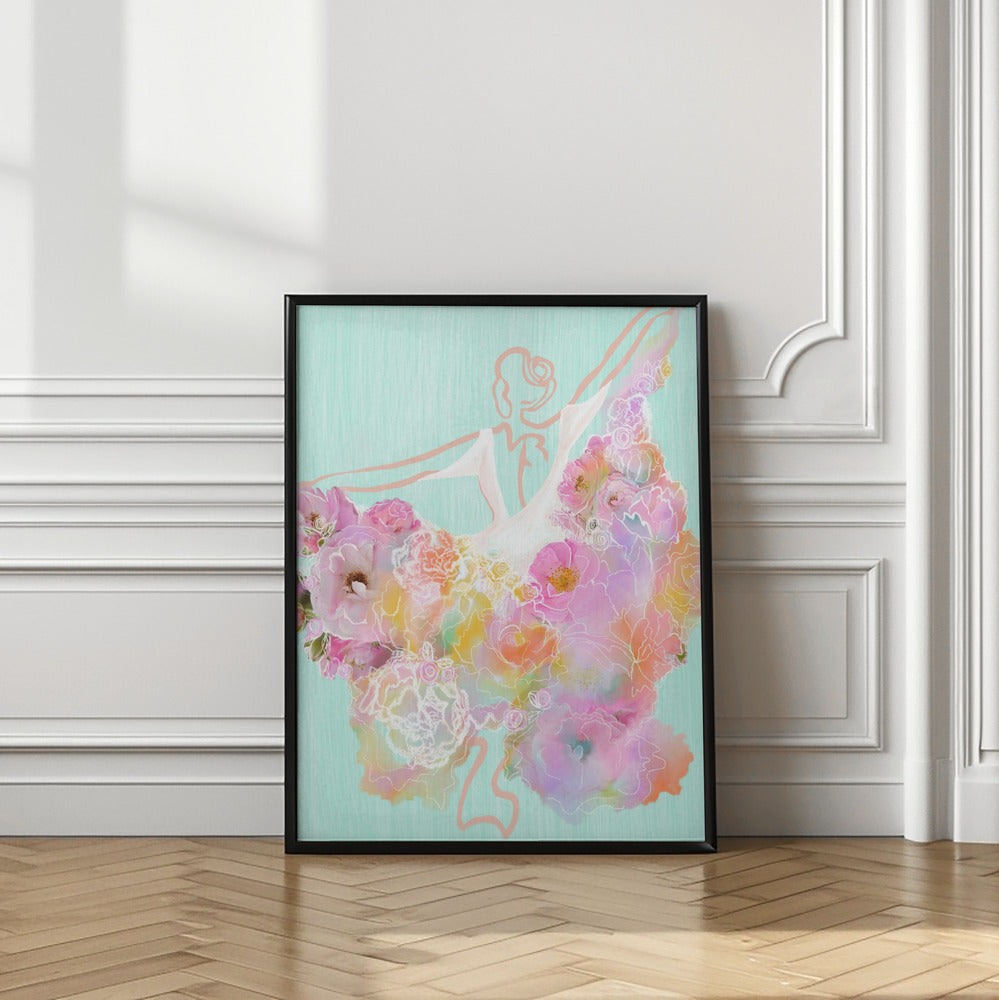 wall-art-print-canvas-poster-framed-Floral Flamenco , By Art by the Ocean-2