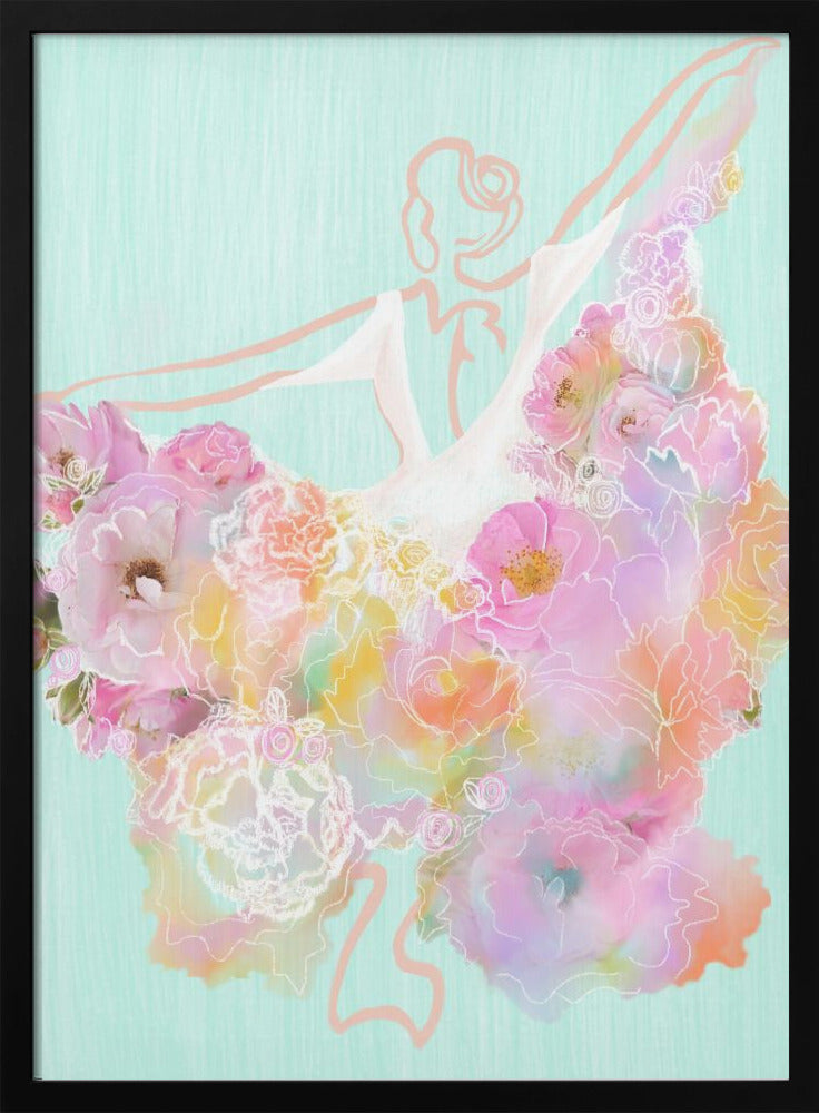 wall-art-print-canvas-poster-framed-Floral Flamenco , By Art by the Ocean-3