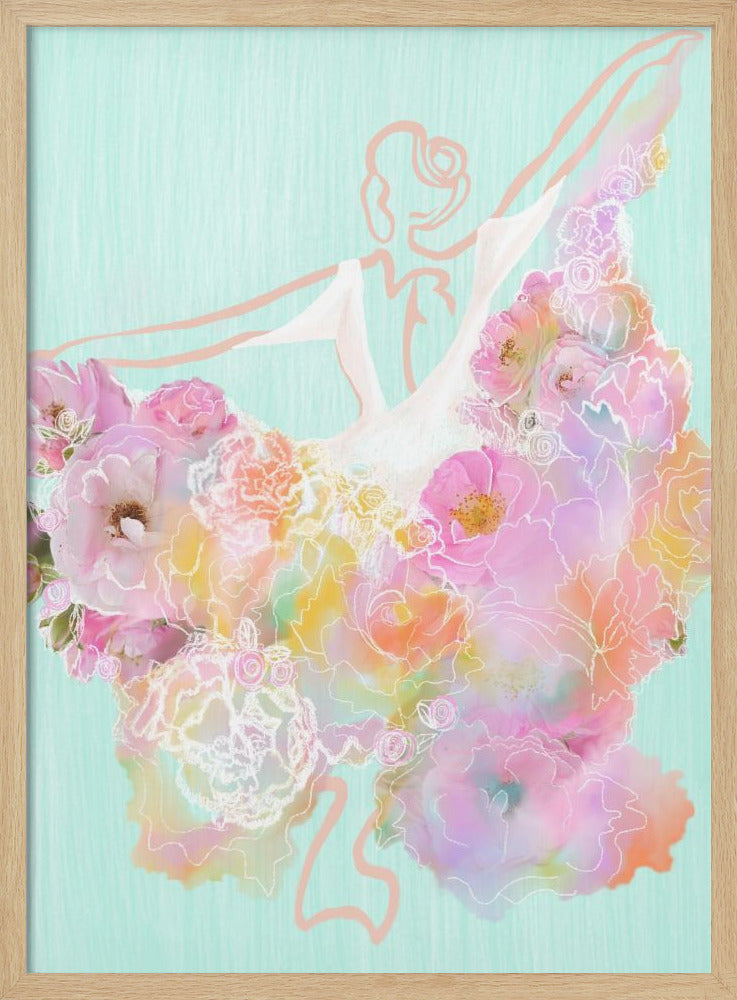 wall-art-print-canvas-poster-framed-Floral Flamenco , By Art by the Ocean-4