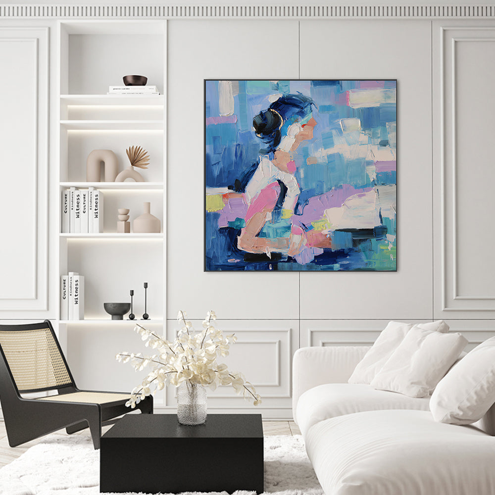 wall-art-print-canvas-poster-framed-French Blue, Style A , By Li Lee-Archer-7