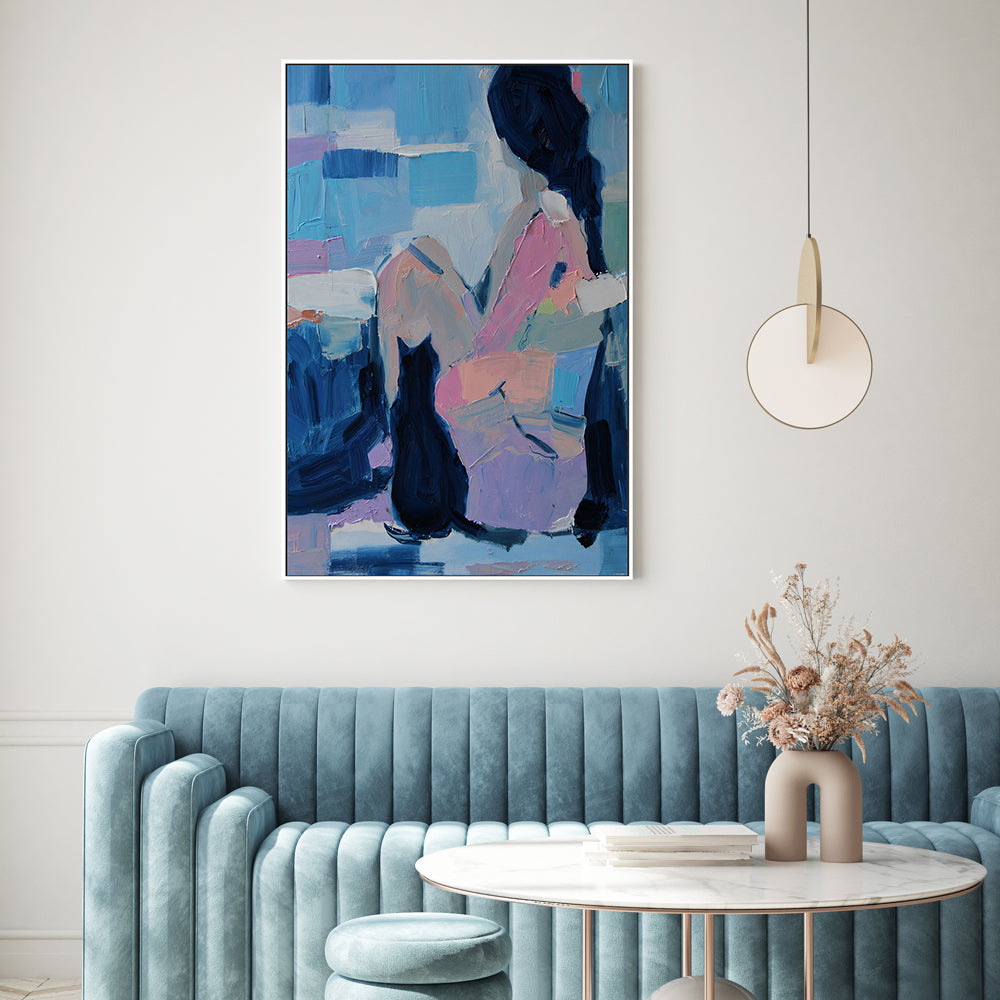 wall-art-print-canvas-poster-framed-French Blue, Style B , By Li Lee-Archer-7