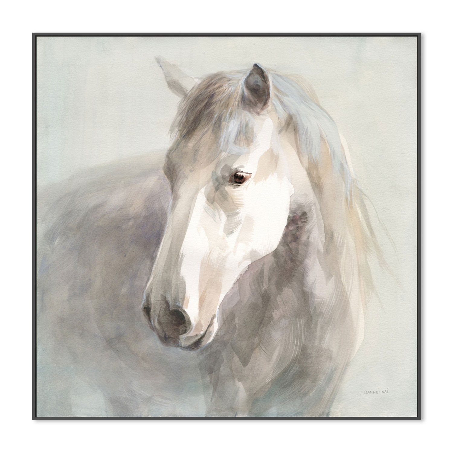 wall-art-print-canvas-poster-framed-Gentle Horse-by-Danhui Nai-Gioia Wall Art