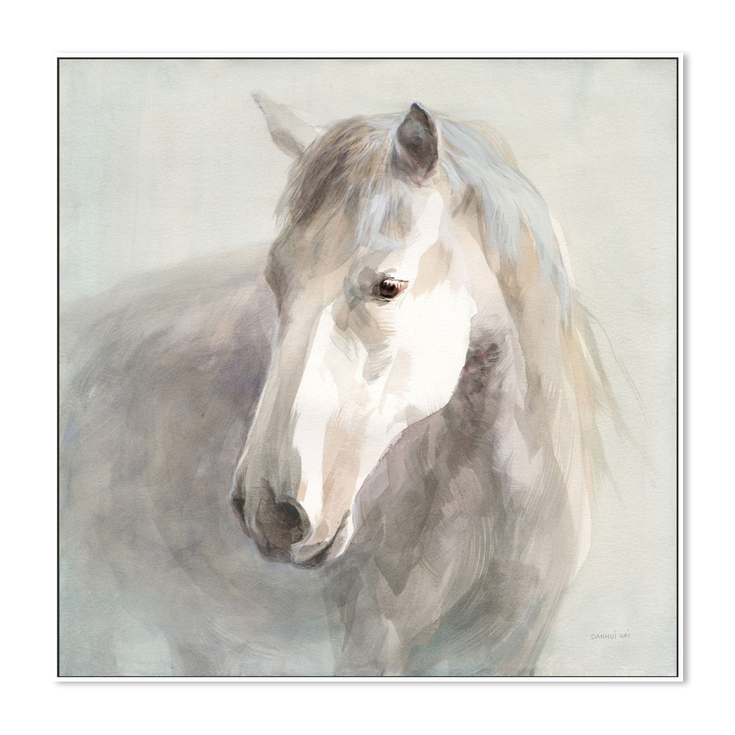 wall-art-print-canvas-poster-framed-Gentle Horse-by-Danhui Nai-Gioia Wall Art