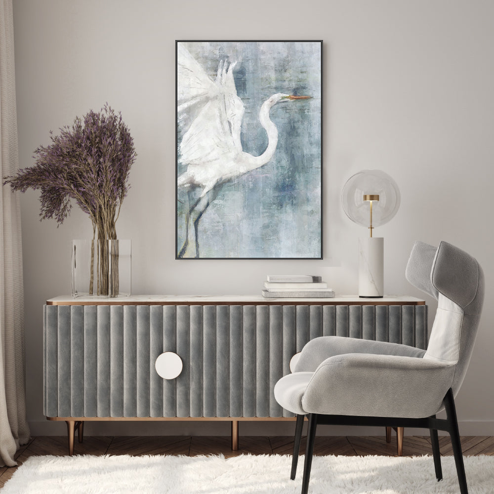 wall-art-print-canvas-poster-framed-Glacier Heron, Style A , By Nina Blue-7