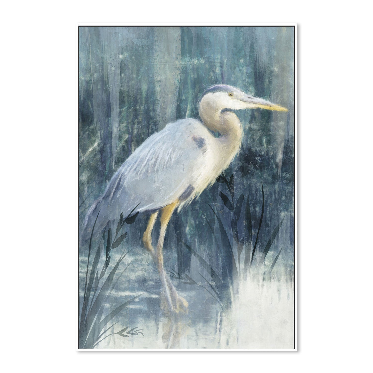 wall-art-print-canvas-poster-framed-Glacier Heron, Style C , By Nina Blue-5