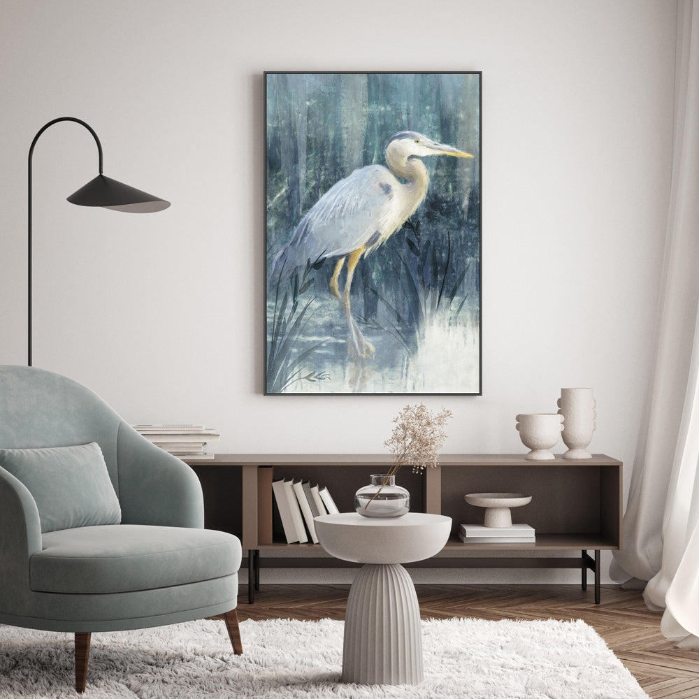 wall-art-print-canvas-poster-framed-Glacier Heron, Style C , By Nina Blue-7