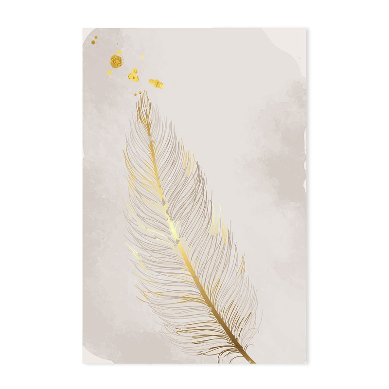 Gold Tipped Feathers Art: Canvas Prints, Frames & Posters