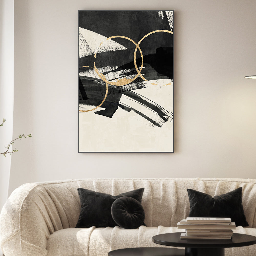 wall-art-print-canvas-poster-framed-Gold Orb, Style C , By Nina Blue-2