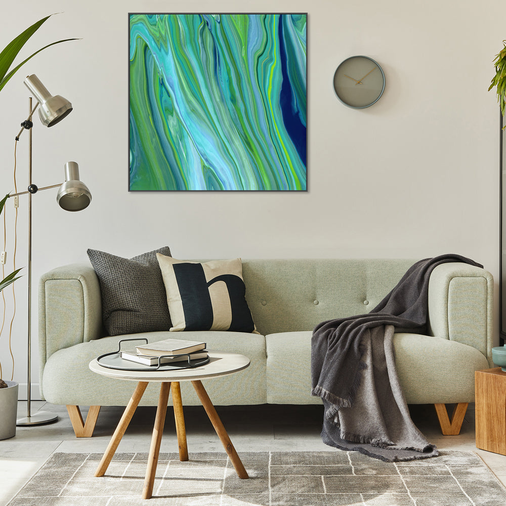 wall-art-print-canvas-poster-framed-Green Blue Marble , Style A , By Cathy Anderson , By Cathy Anderson-2