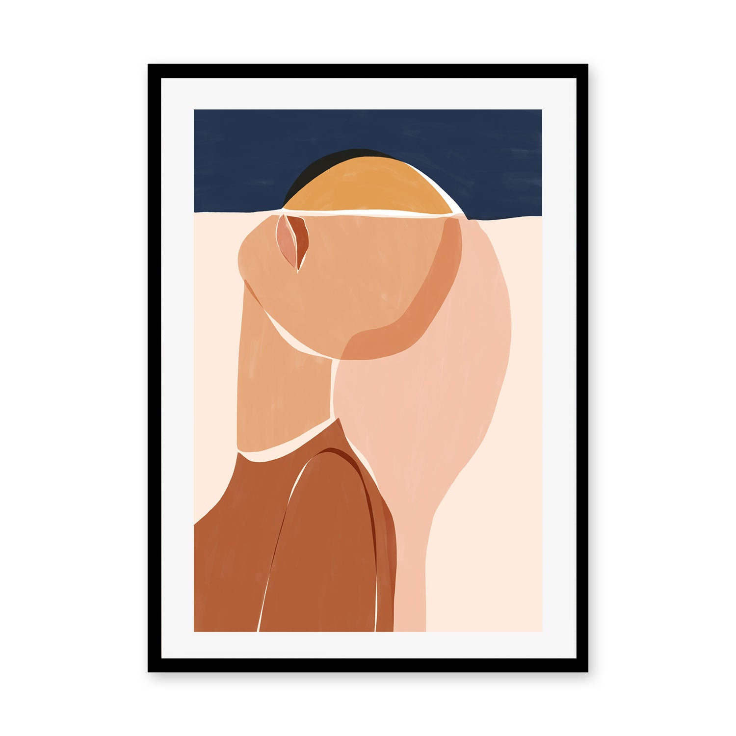 wall-art-print-canvas-poster-framed-Half Face, Half Sun , By Ivy Green Illustrations-GIOIA-WALL-ART