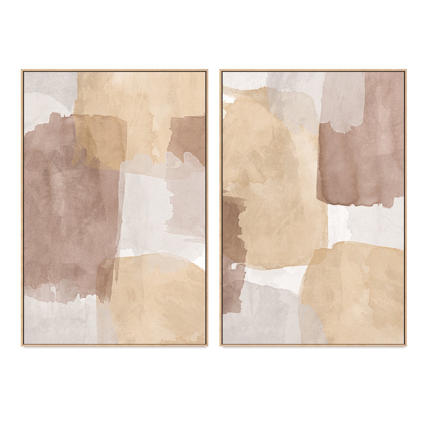 wall-art-print-canvas-poster-framed-Hazelnut Hues, Style A & B, Set Of 2 , By Caroline Cerrato-4