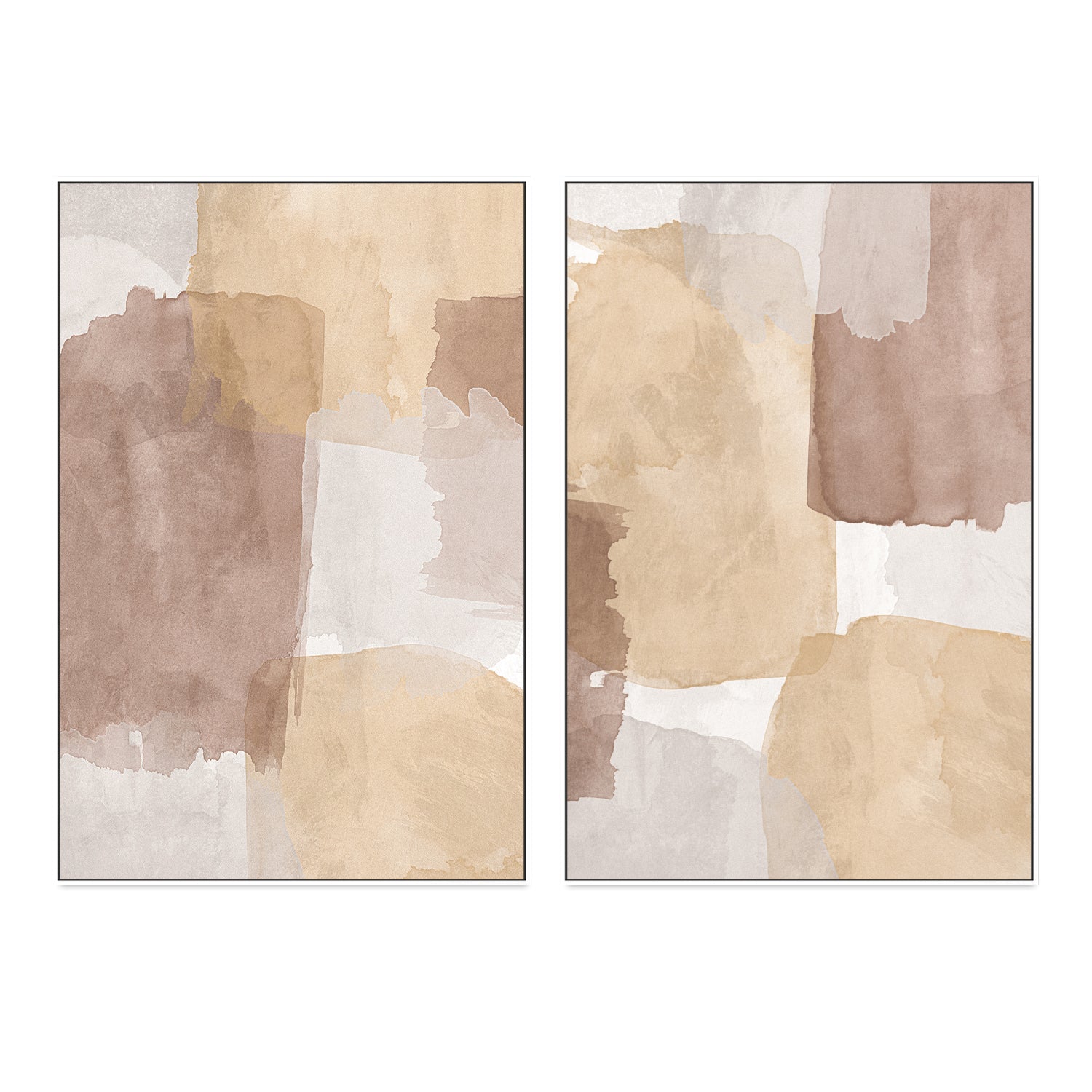 wall-art-print-canvas-poster-framed-Hazelnut Hues, Style A & B, Set Of 2 , By Caroline Cerrato-5