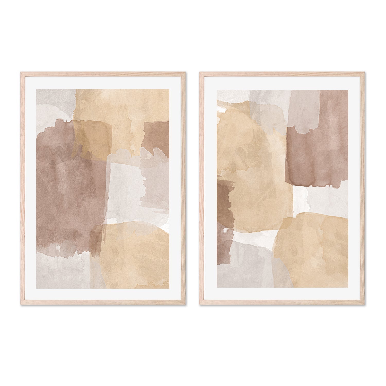 wall-art-print-canvas-poster-framed-Hazelnut Hues, Style A & B, Set Of 2 , By Caroline Cerrato-6