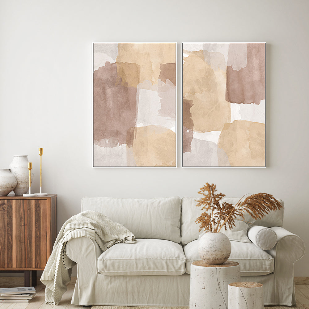 wall-art-print-canvas-poster-framed-Hazelnut Hues, Style A & B, Set Of 2 , By Caroline Cerrato-7