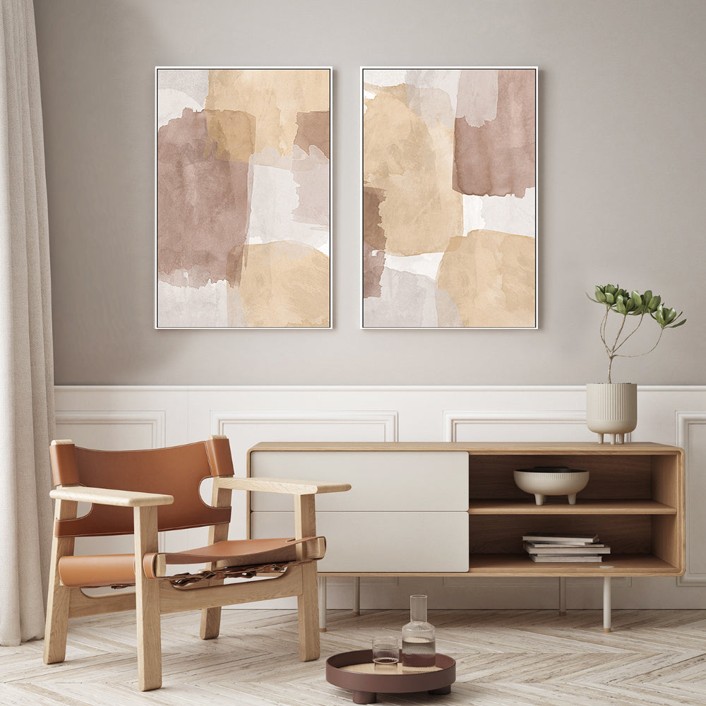 wall-art-print-canvas-poster-framed-Hazelnut Hues, Style A & B, Set Of 2 , By Caroline Cerrato-9