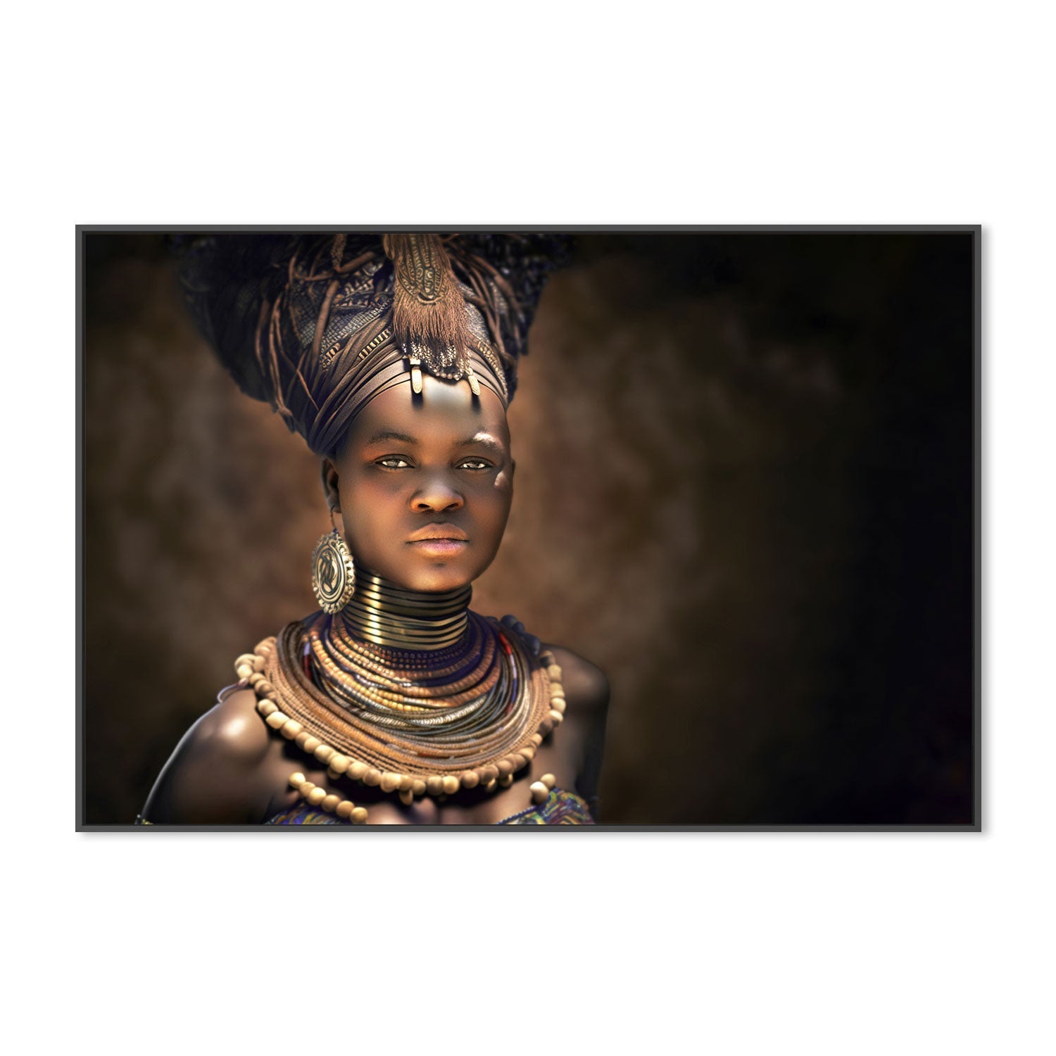 wall-art-print-canvas-poster-framed-Himba Queen-GIOIA-WALL-ART