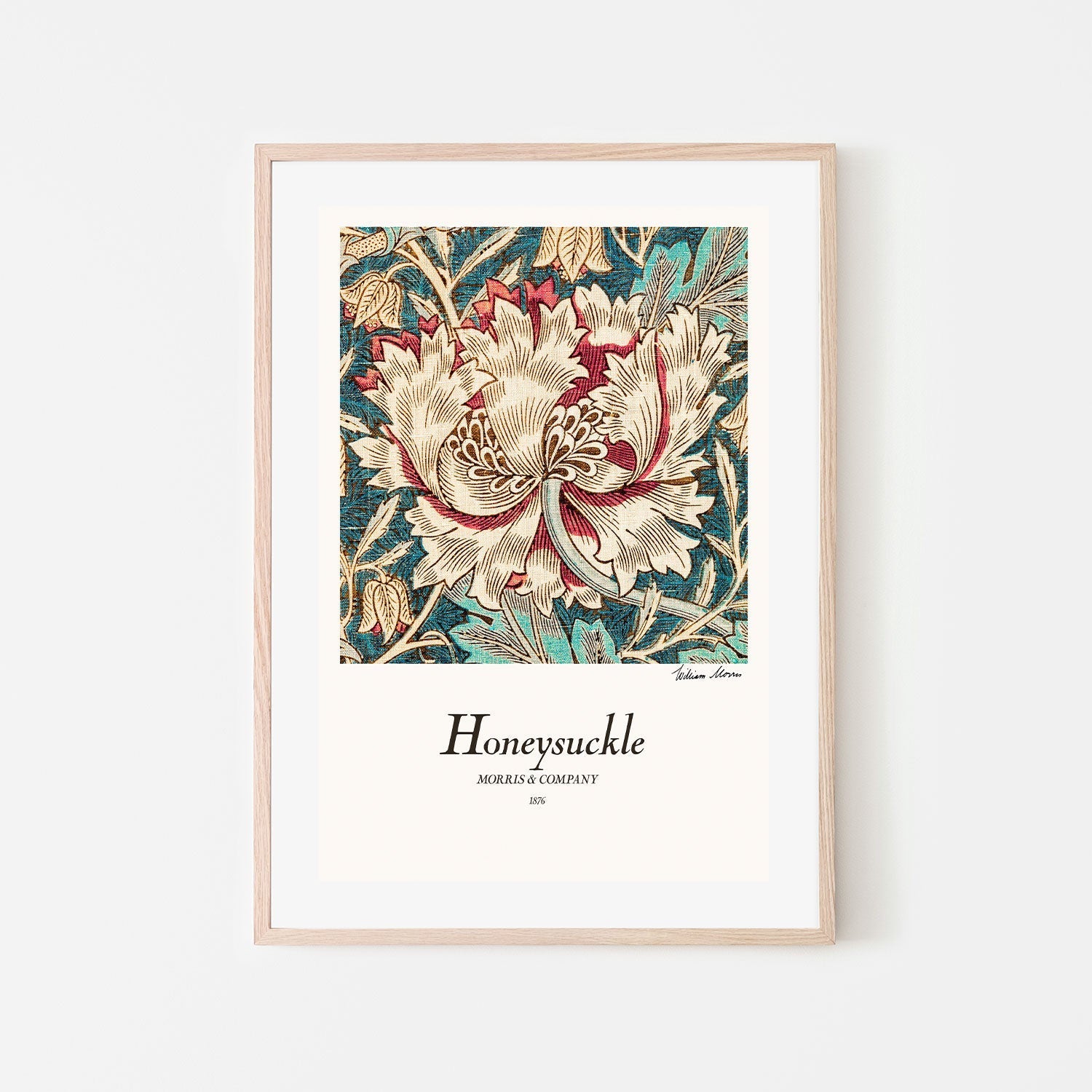 wall-art-print-canvas-poster-framed-Honeysuckle , By William Morris-GIOIA-WALL-ART