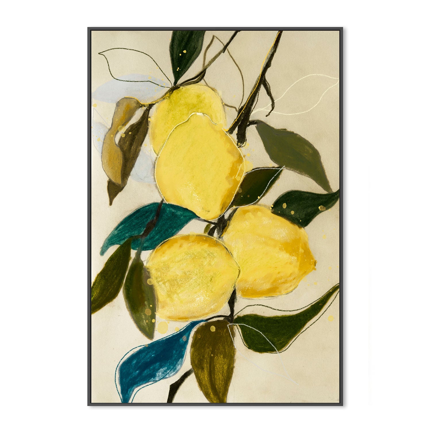 wall-art-print-canvas-poster-framed-Lemon Study, Style A , By Leigh Viner-3