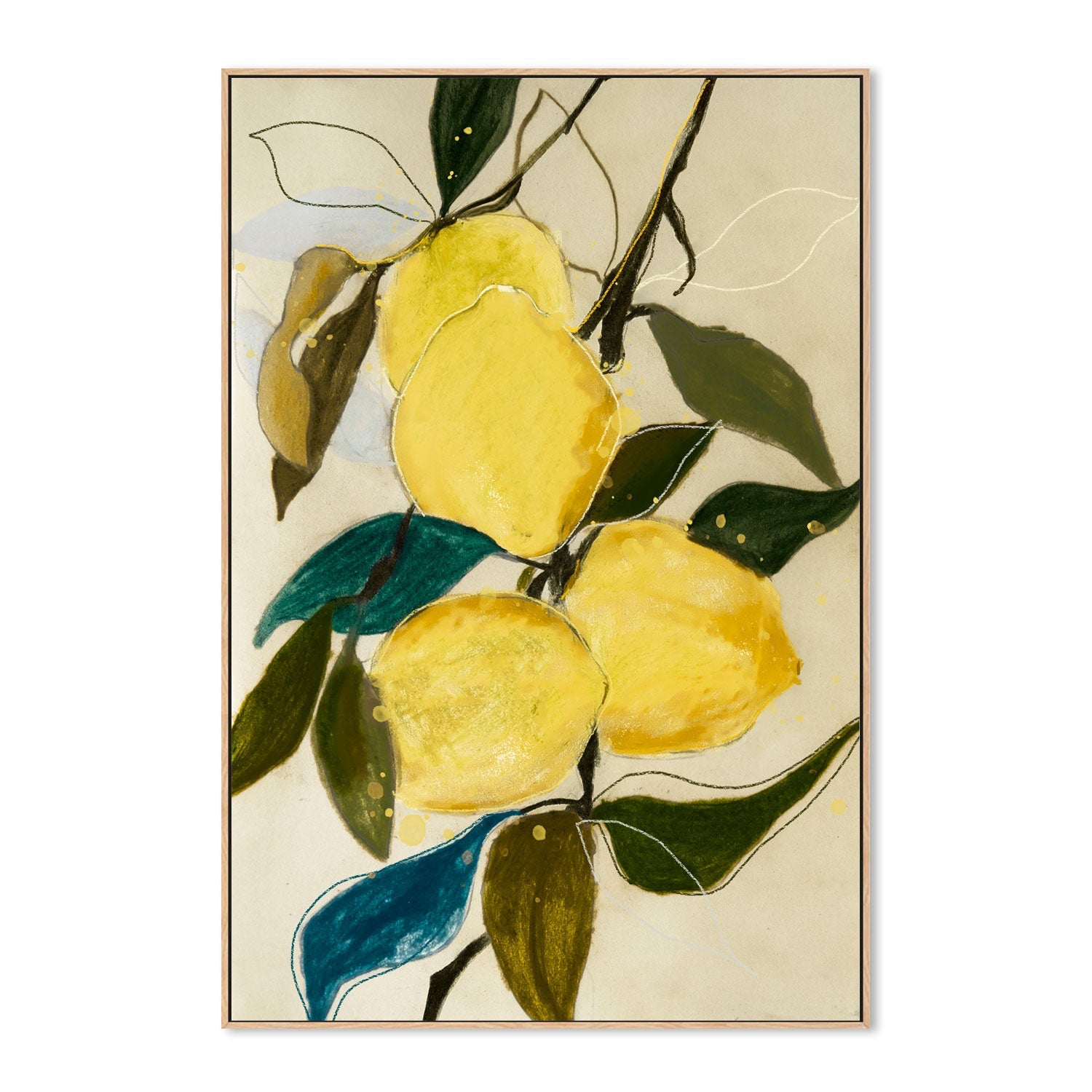 wall-art-print-canvas-poster-framed-Lemon Study, Style A , By Leigh Viner-4