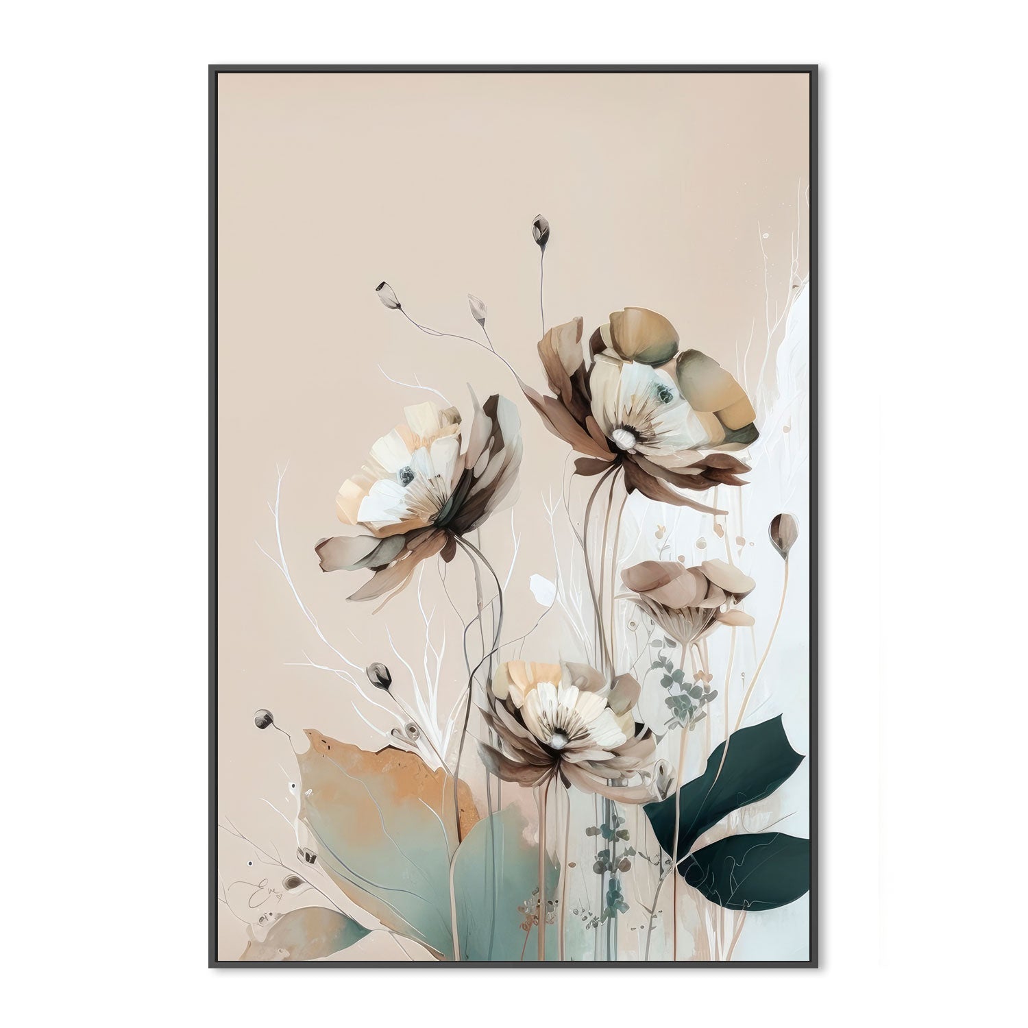 wall-art-print-canvas-poster-framed-Light Florals , By Bella Eve-3