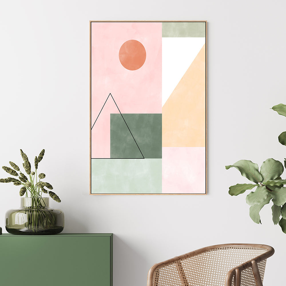 wall-art-print-canvas-poster-framed-Luminous Geometry, Style A , By Elena Ristova-GIOIA-WALL-ART