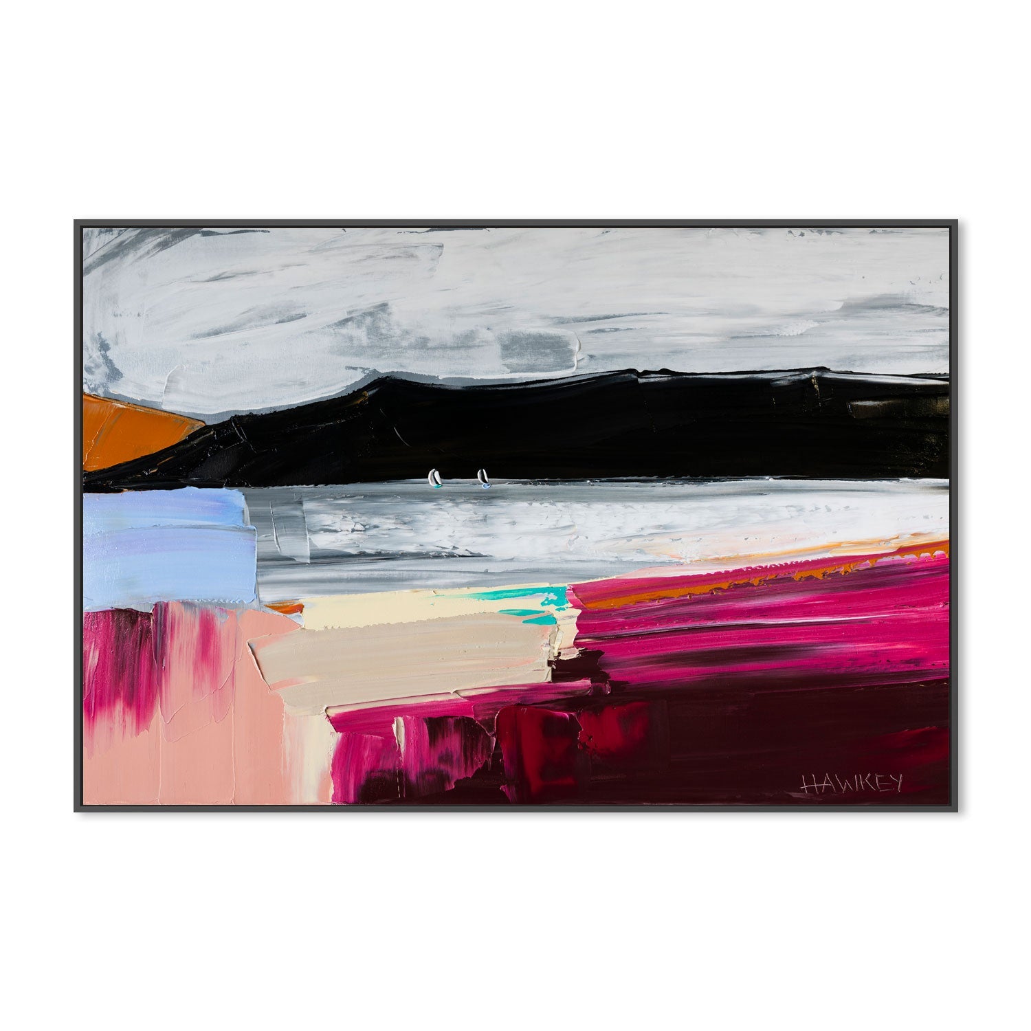 wall-art-print-canvas-poster-framed-Magenta Sea , By Angela Hawkey-3