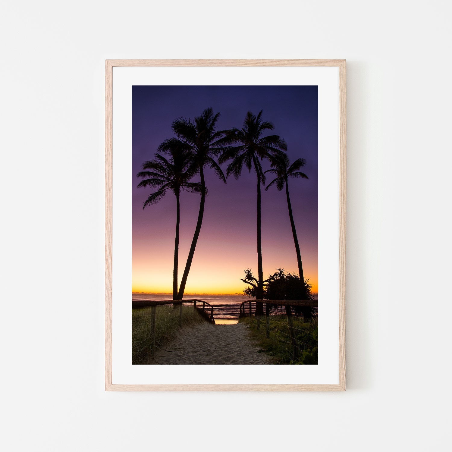 wall-art-print-canvas-poster-framed-Main Beach Palms, Gold Coast, Queensland , By Earth Sea & Me , By Earth Sea & Me-GIOIA-WALL-ART