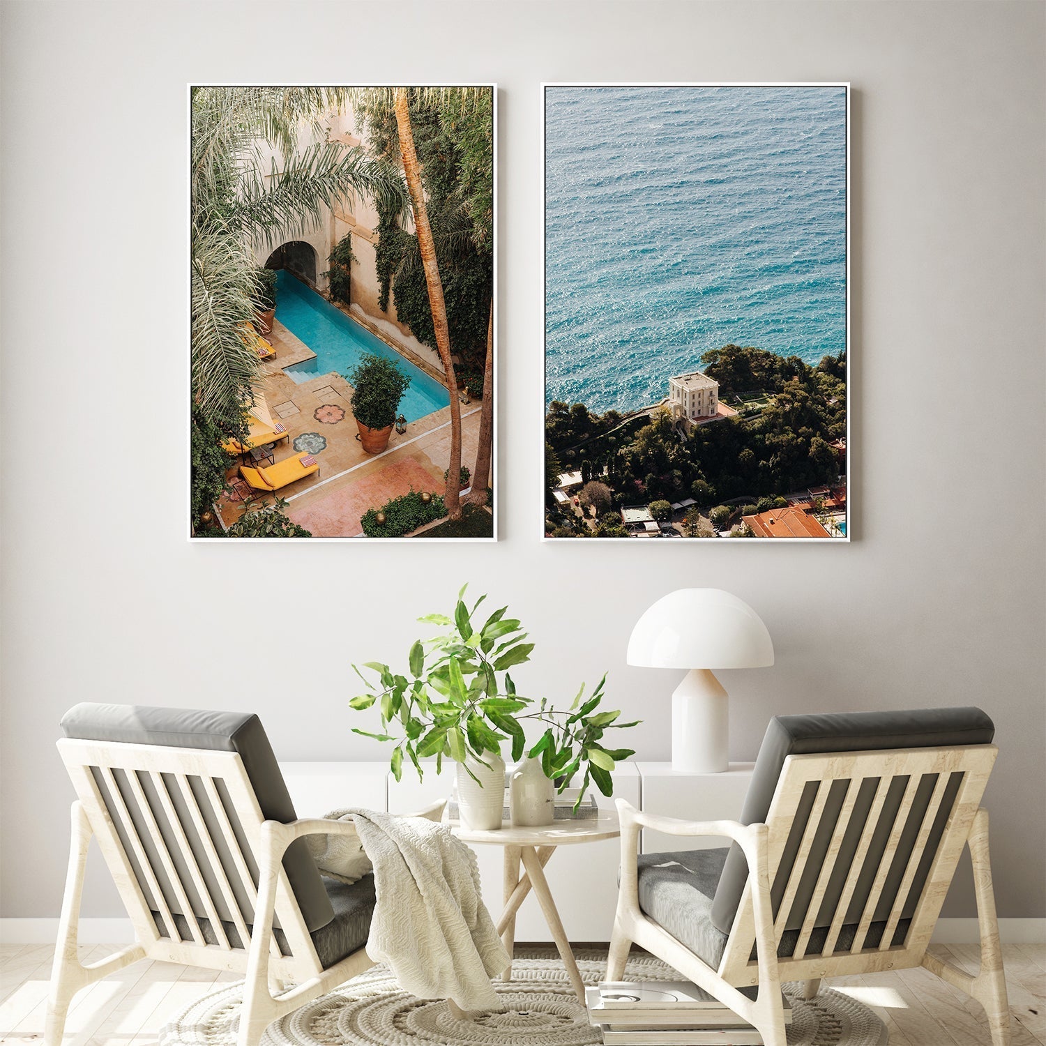 wall-art-print-canvas-poster-framed-Marrakech and Cote D'Azure, Set Of 2-by-Jovani Demetrie-Gioia Wall Art