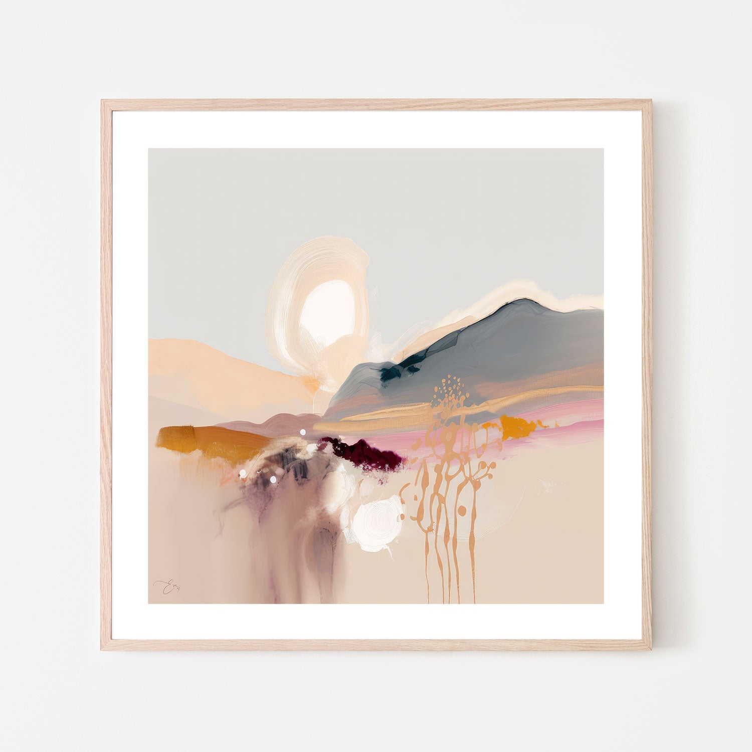 wall-art-print-canvas-poster-framed-Minimalist Sunrise , By Bella Eve-GIOIA-WALL-ART