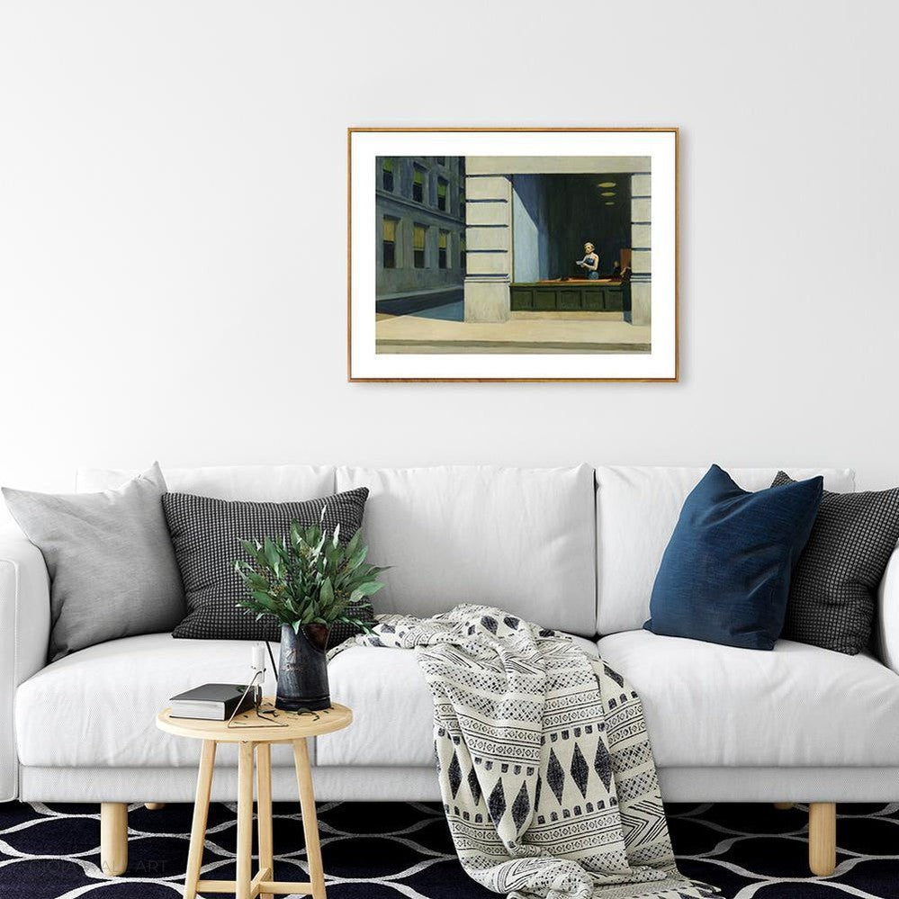 wall-art-print-canvas-poster-framed-New York Office, By Edward Hopper-by-Gioia Wall Art-Gioia Wall Art