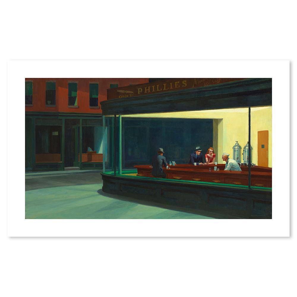 wall-art-print-canvas-poster-framed-Nighthawks, By Edward Hopper-by-Gioia Wall Art-Gioia Wall Art