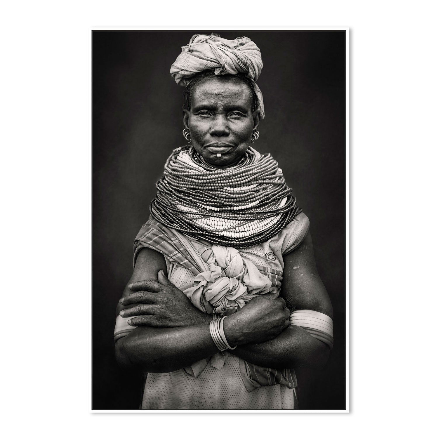 Nyangatom Woman, by Svetlin Yosifov-Gioia-Prints-Framed-Canvas-Poster-GIOIA-WALL-ART