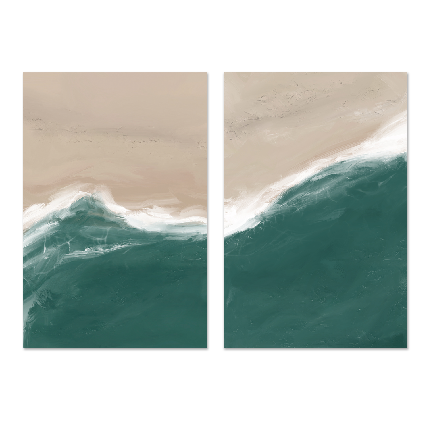 Ocean From Above, Style A & B, Set Of 2 , By Karine Tonial Grimm |Wall ...