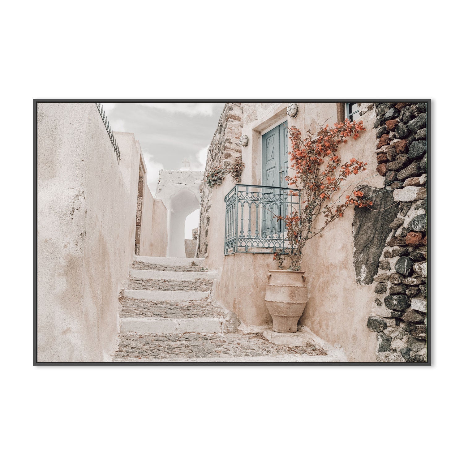 Oia village on Santorini Greece-Gioia-Prints-Framed-Canvas-Poster-GIOIA-WALL-ART