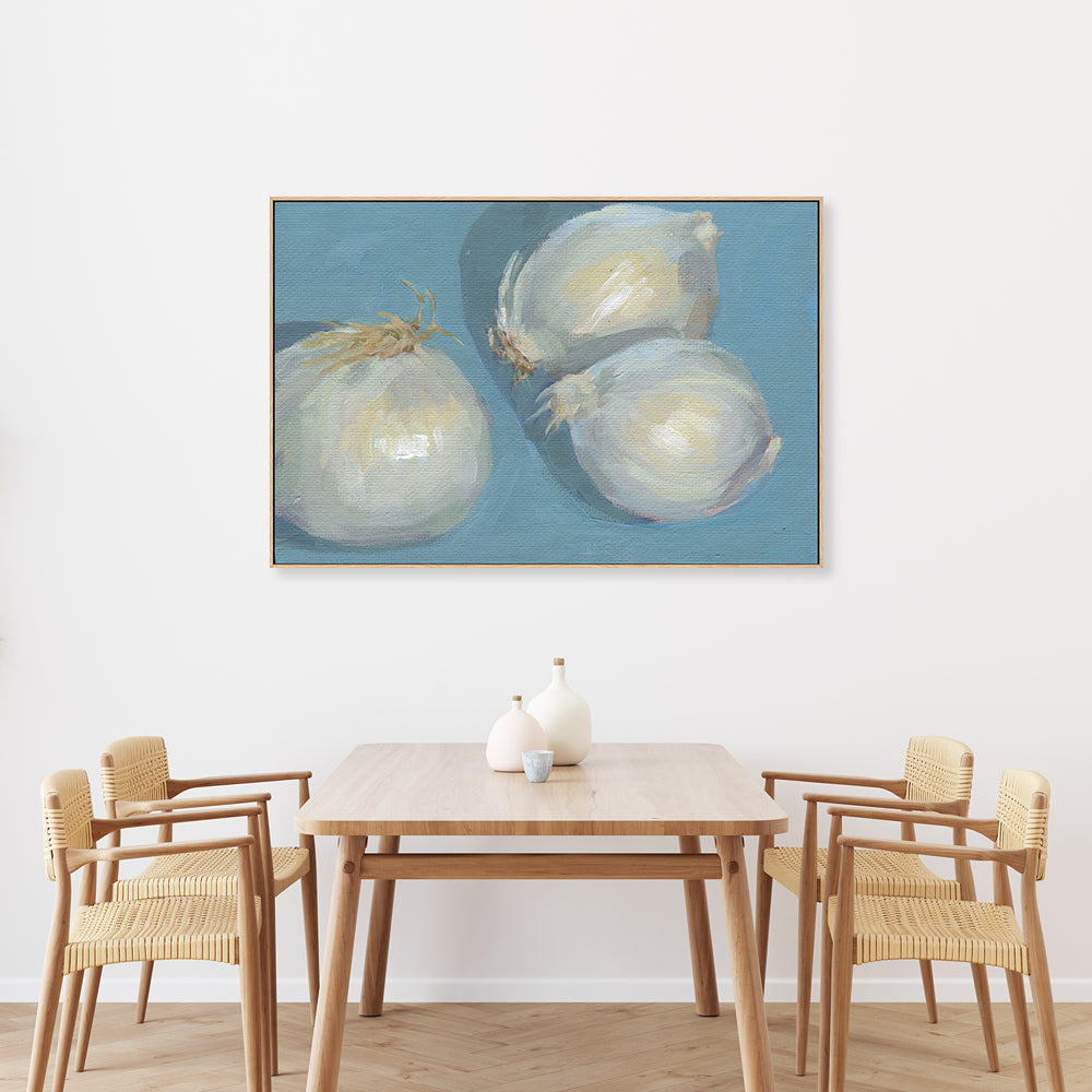 wall-art-print-canvas-poster-framed-Onions On Blue , By Carrie Arnold-2