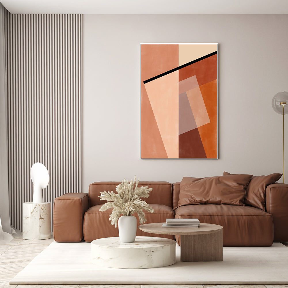 wall-art-print-canvas-poster-framed-Orange Angularity , By Elena Ristova-GIOIA-WALL-ART