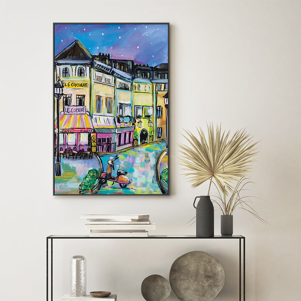 wall-art-print-canvas-poster-framed-Paris Evening, Style A-by-Jeanette Vertentes-Gioia Wall Art